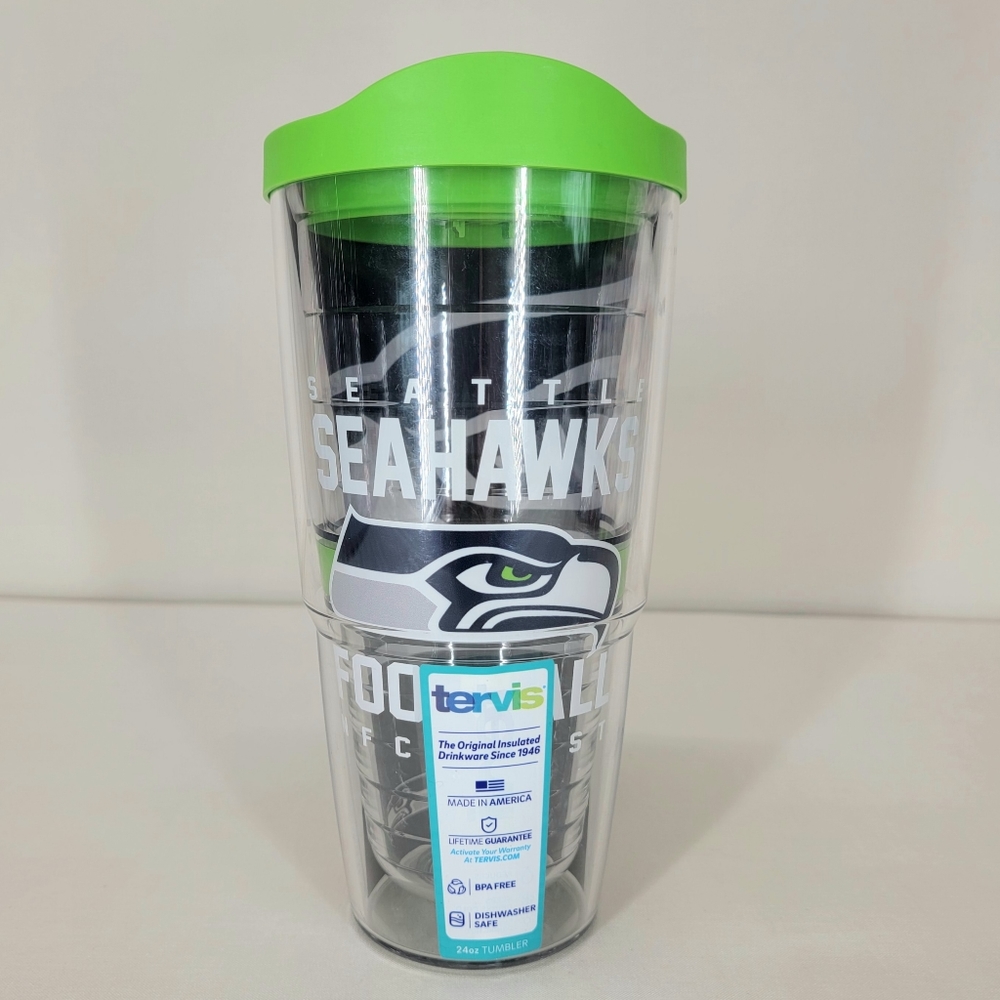 Tervis Seahawks NFL Tumbler with Vibrant Green Lid